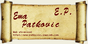 Ema Patković vizit kartica